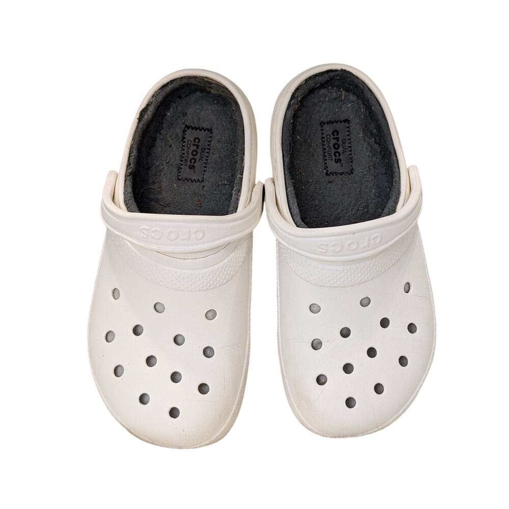 Crocs Classic Lined White Shoes W8, M6